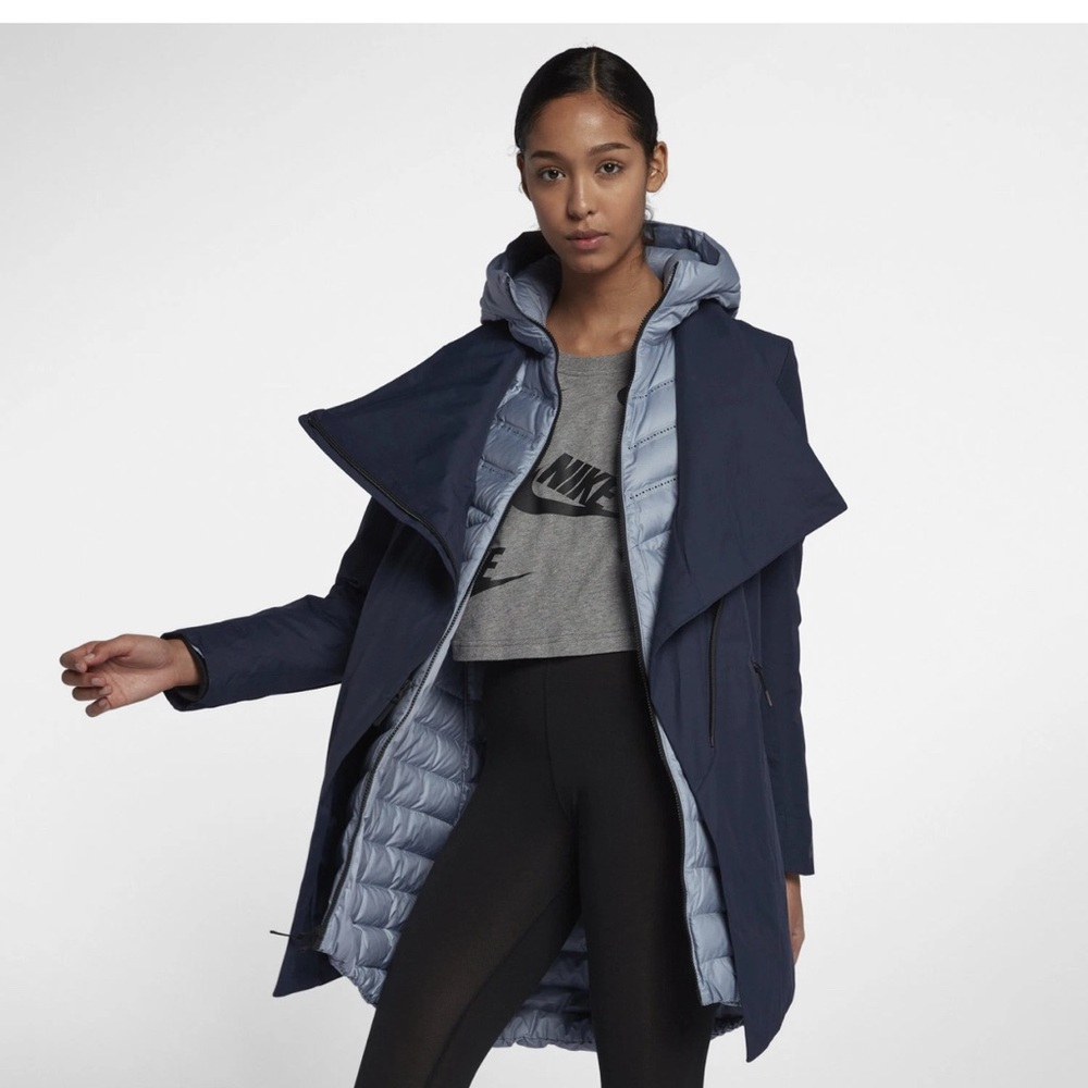 Nike NSW Tech Aeroloft 3-in-1 Parka S Small  854744 451 Down Fill Blue